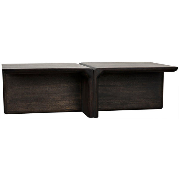 Noir Hagen Coffee Table, Ebony Walnut-Noir Furniture-Blue Hand Home