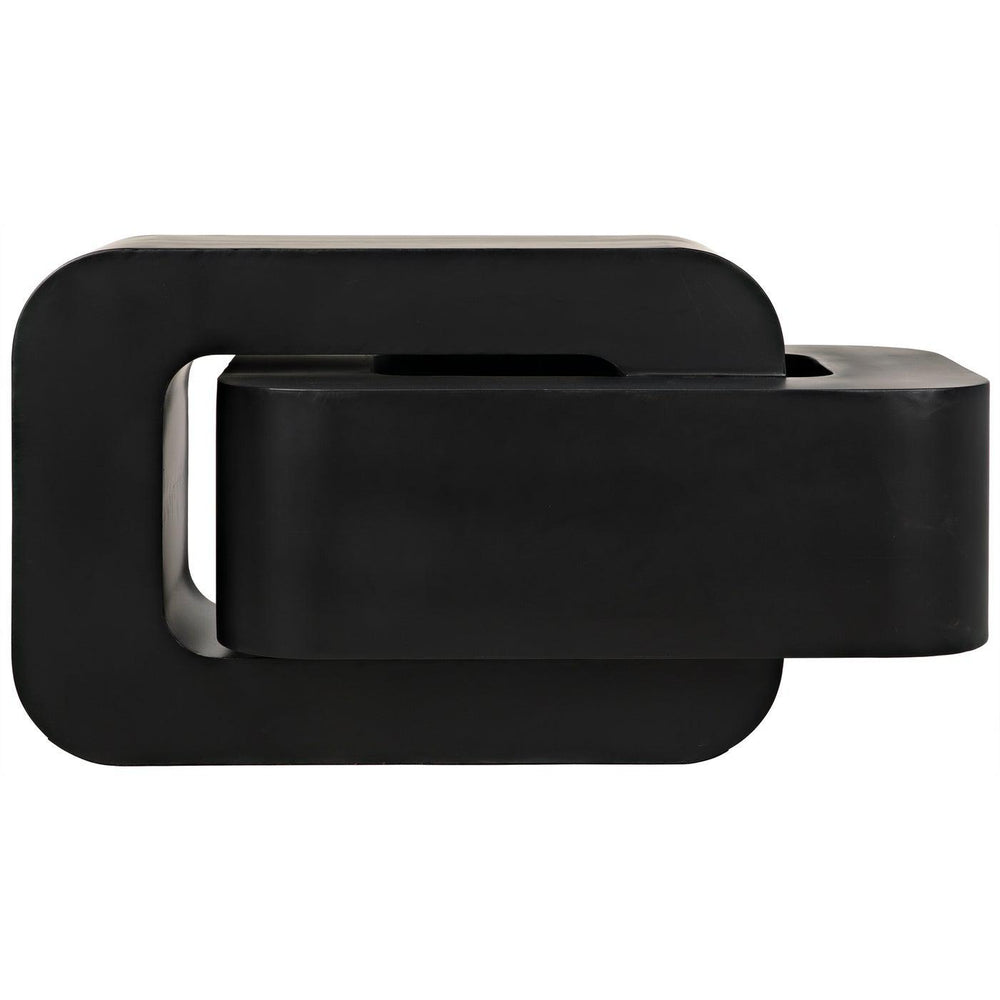 Noir Nodum Accent Table, Black Steel-Noir Furniture-Blue Hand Home