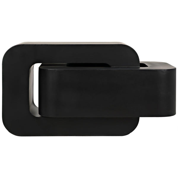 Noir Nodum Accent Table, Black Steel-Noir Furniture-Blue Hand Home