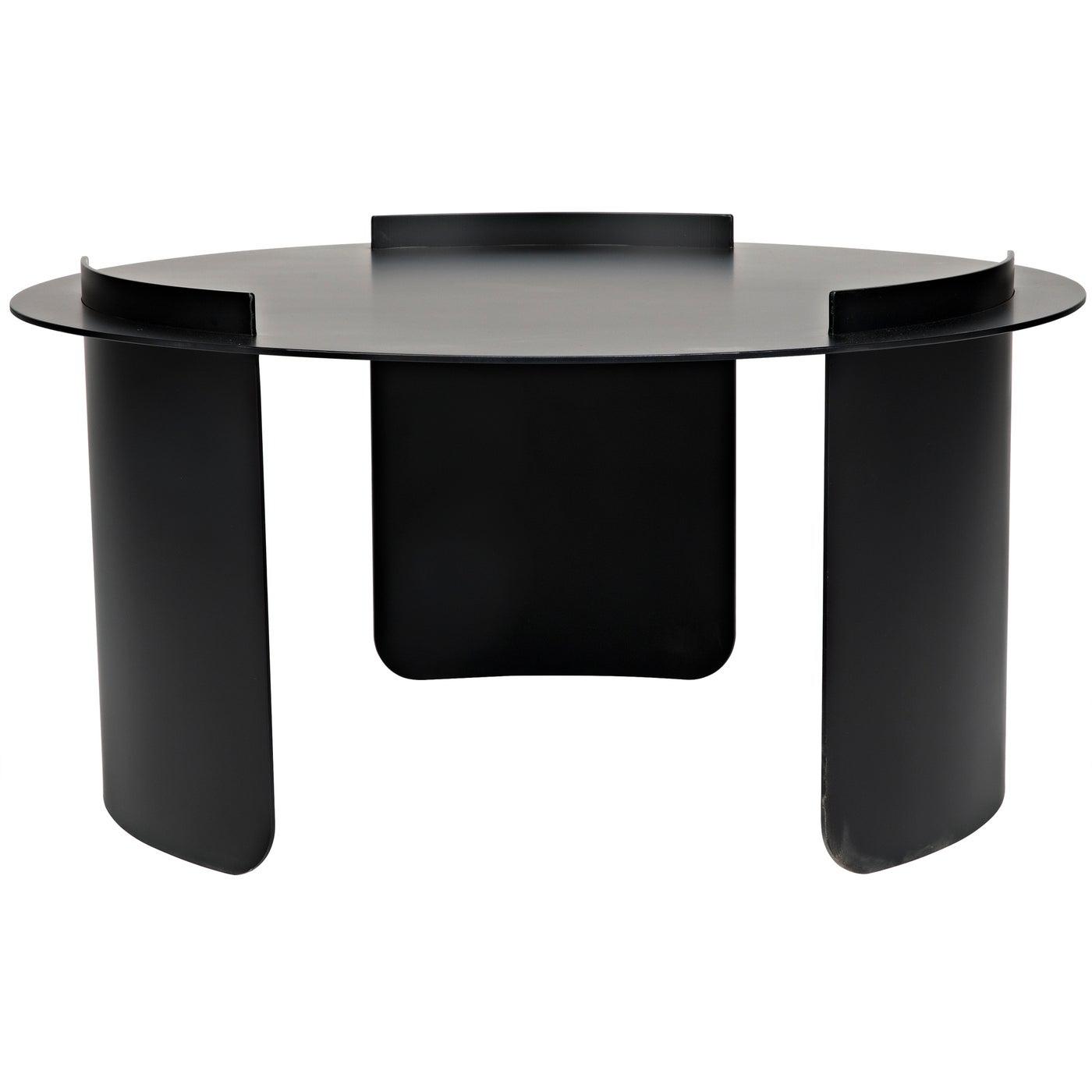 Noir Thor Coffee Table, Black Steel-Noir Furniture-Blue Hand Home
