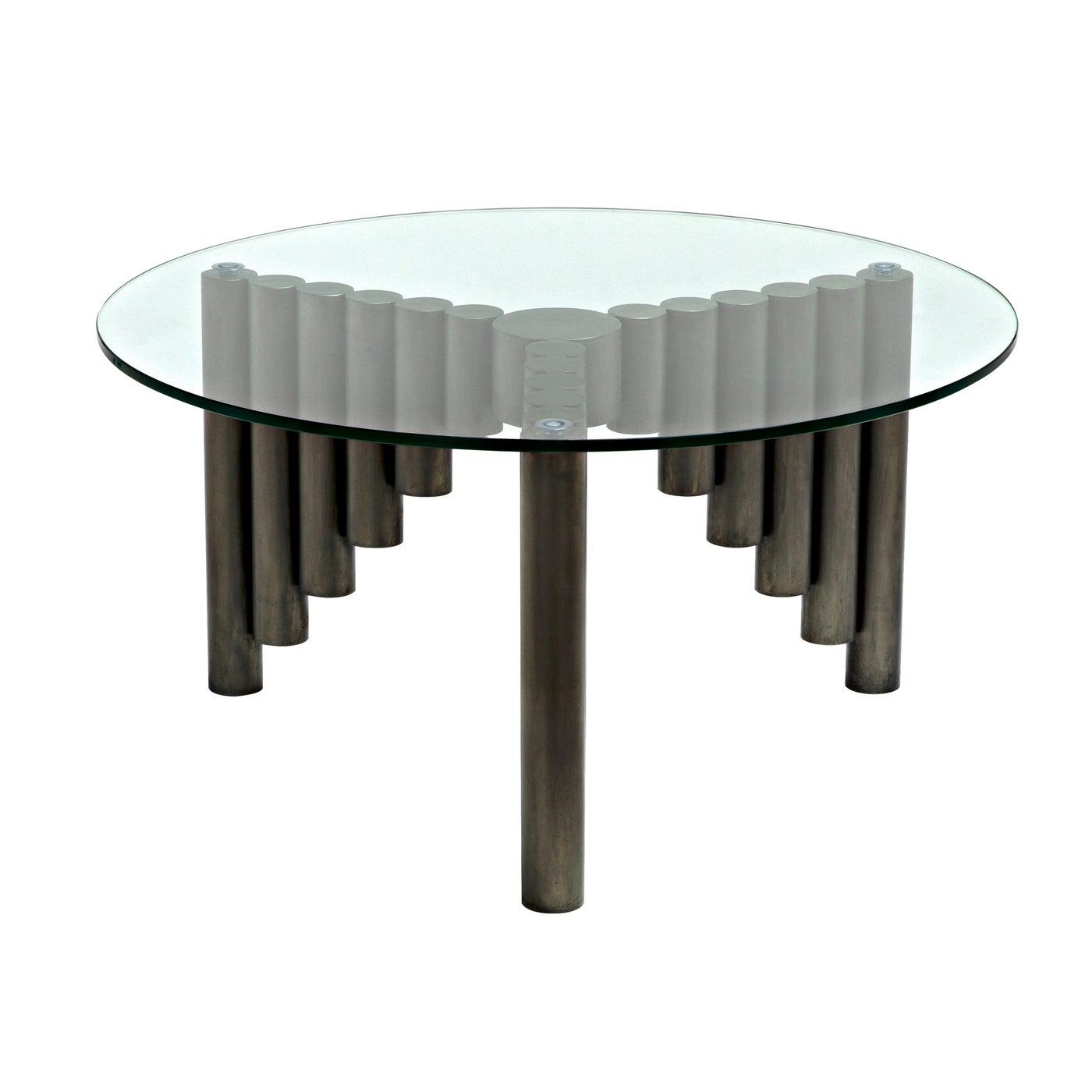 Organum Coffee Table, Gun Metal Finish