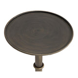 Noir Tini Side Table, Metal with Aged Brass Finish-Noir Furniture-Blue Hand Home