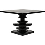 Noir Corum Square Table, Hand Rubbed Black-Noir Furniture-Blue Hand Home
