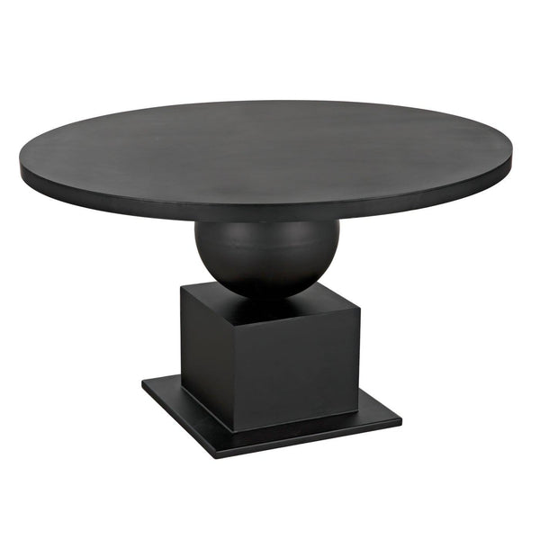 Noir Emira Dining Table, Black Metal-Noir Furniture-Blue Hand Home