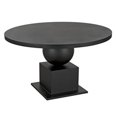 Noir Emira Dining Table, Black Metal-Noir Furniture-Blue Hand Home