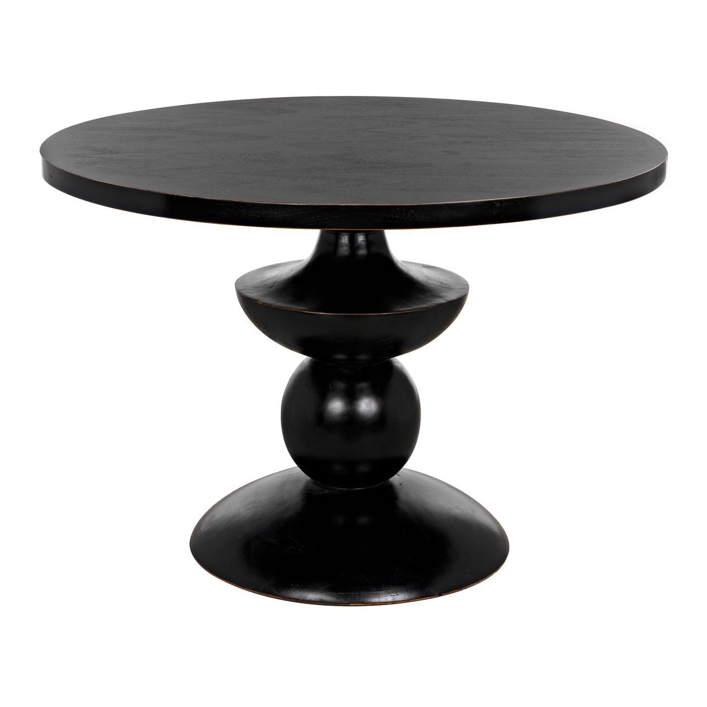 Margot Dining Table, Hand Rubbed Black