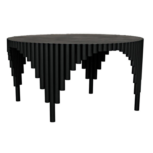 Royal Hall Dining Table, Black Steel-Noir Furniture-Blue Hand Home