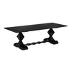 Madeira Dining Table, Hand Rubbed Black-Noir Furniture-Blue Hand Home