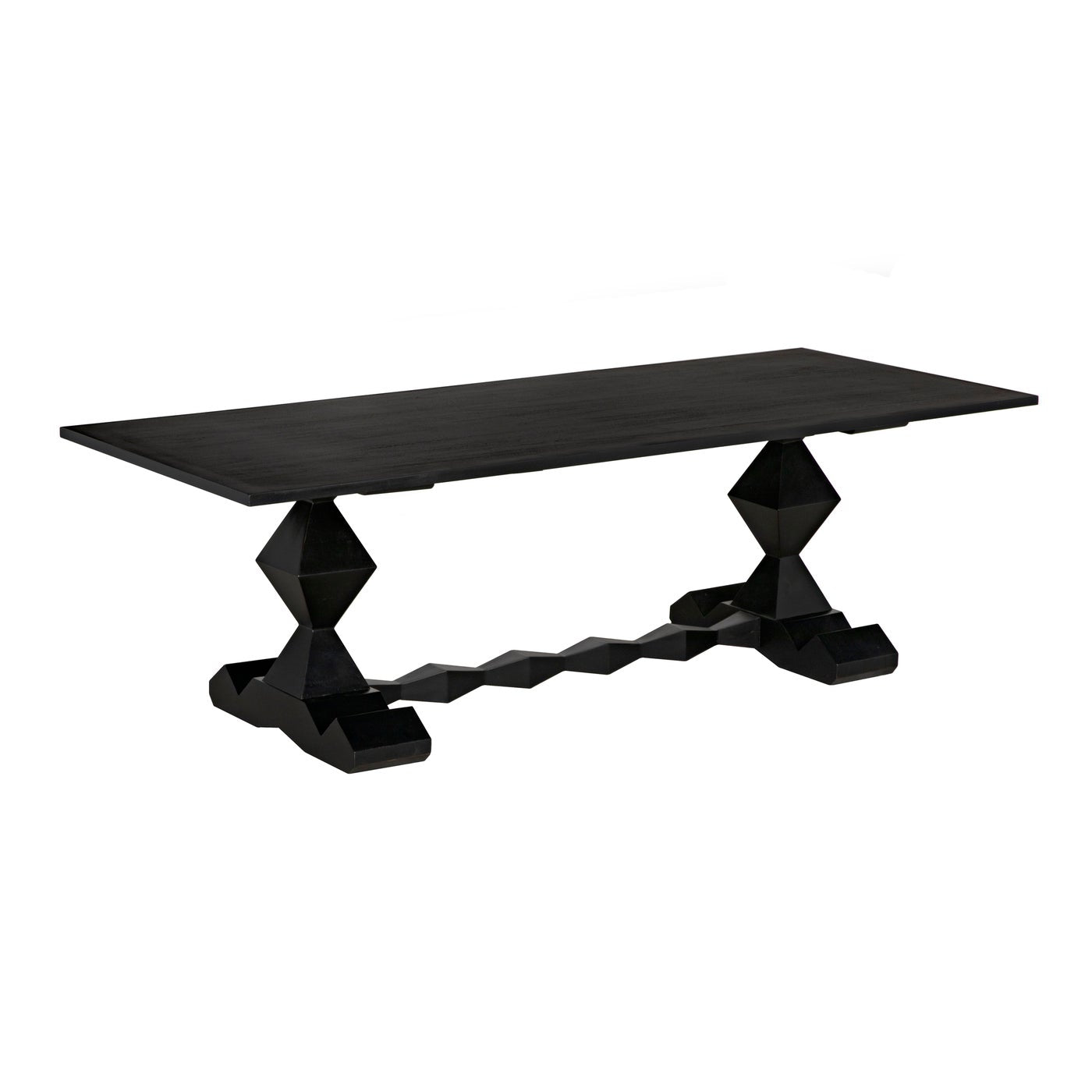 Madeira Dining Table, Hand Rubbed Black-Noir Furniture-Blue Hand Home