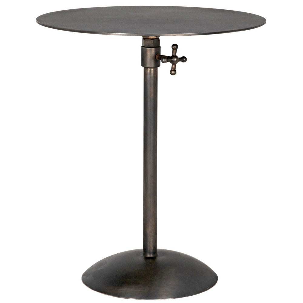 Noir Felix Side Table, Gun Metal Finish-Noir Furniture-Blue Hand Home