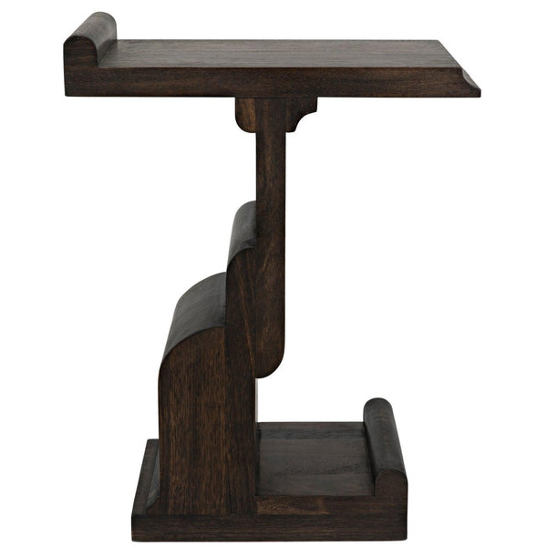Noir Momo Side Table, Ebony Walnut-Noir Furniture-Blue Hand Home
