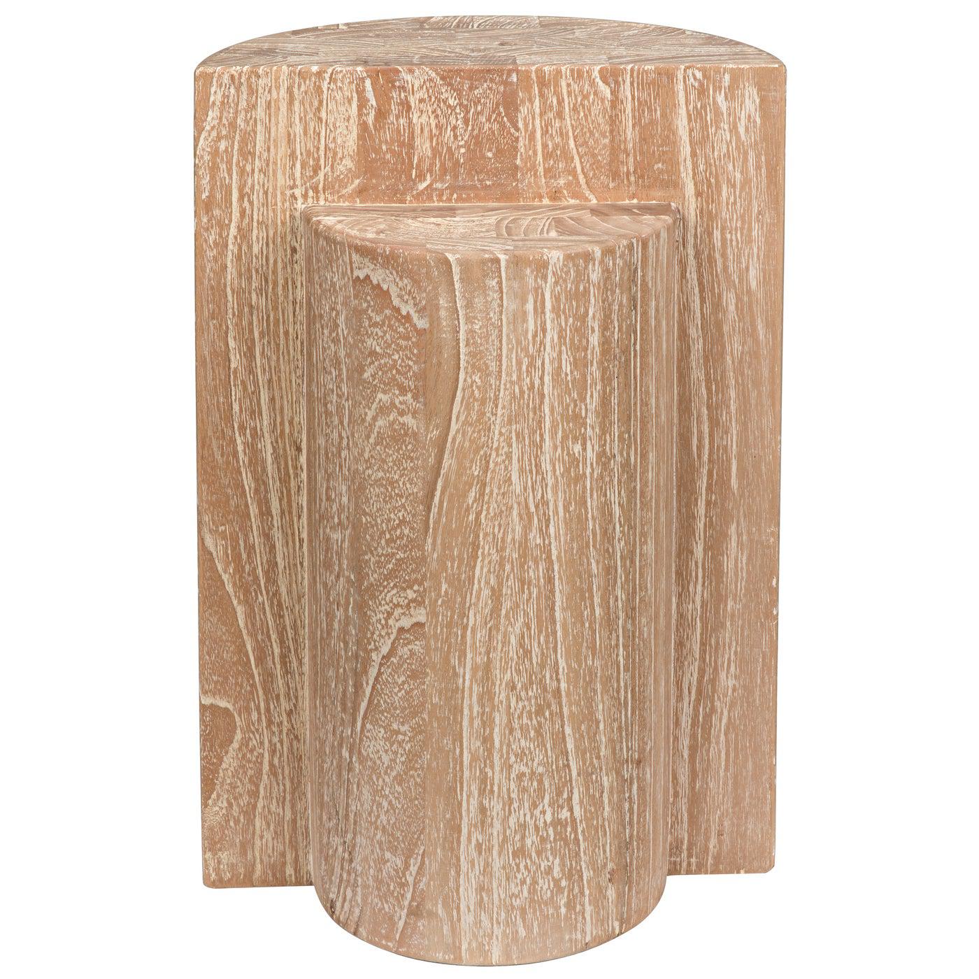 Noir Half and Half Side Table, Distressed Mindi-Noir Furniture-Blue Hand Home