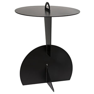 Noir Mobilis Side Table, Black Steel-Noir Furniture-Blue Hand Home