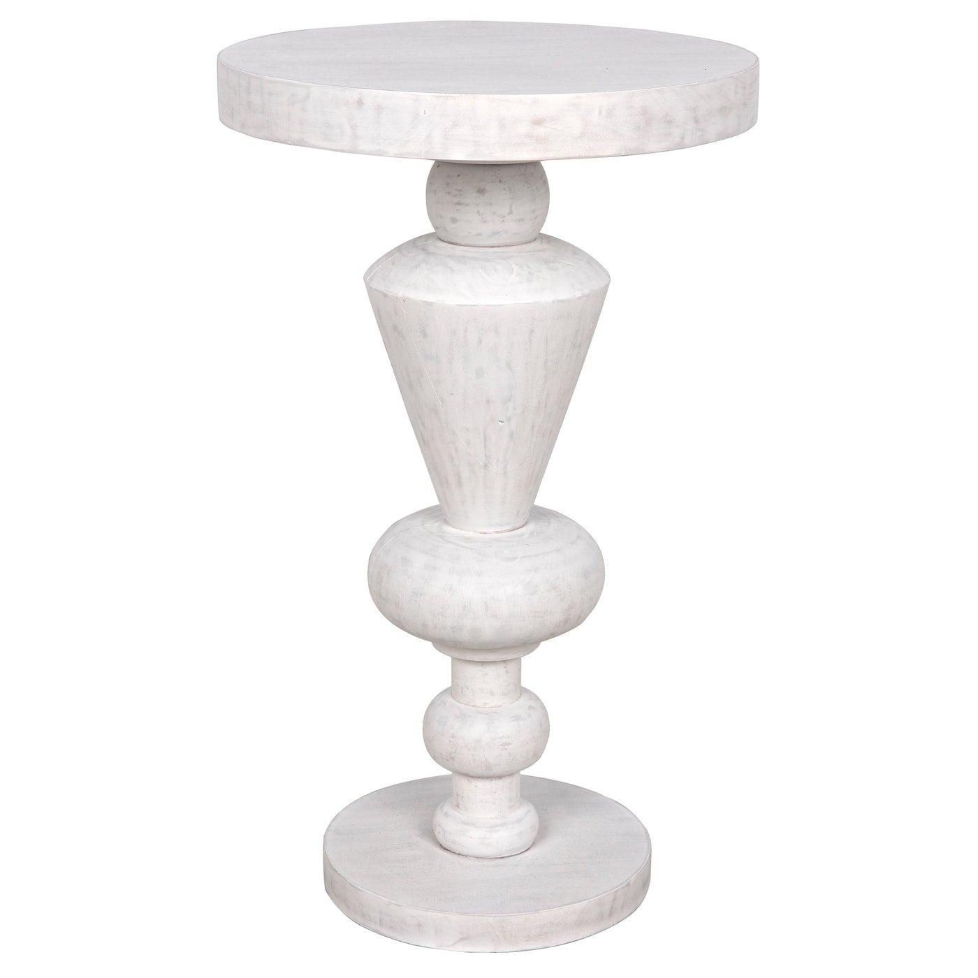 Noir Fenring Side Table, White Wash-Noir Furniture-Blue Hand Home