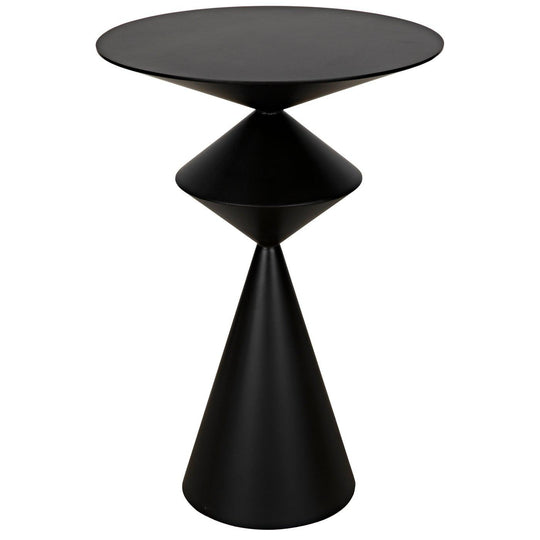 Zasa Side Table, Black Steel