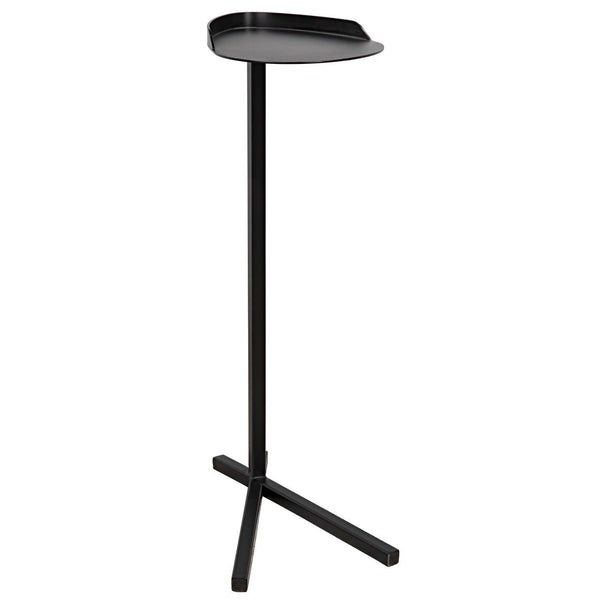 Noir Golem Side Table, Black Steel-Noir Furniture-Blue Hand Home