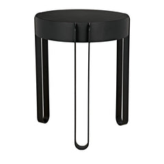 Noir Marcellus Side Table, Black Metal-Noir Furniture-Blue Hand Home
