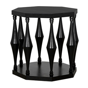 Marceo Side Table, Hand Rubbed Black-Noir Furniture-Blue Hand Home