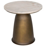 Aiden Side Table, Aged Brass-Noir Furniture-Blue Hand Home