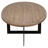 Noir Gauge Coffee Table, Metal & Washed Walnut-Noir Furniture-Blue Hand Home