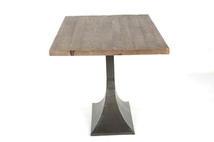 Makenzie Rect Dining Table in Medium Grey / Iron Base-Olde Door Company-Blue Hand Home