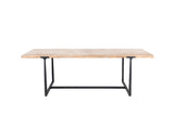 Evie Rect Dining Table In Iron / Natural Grey-Olde Door Company-Blue Hand Home