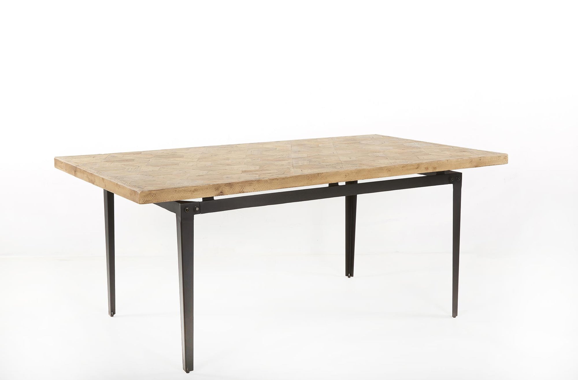 Rubiks II Dining Table in Natural Pine/Iron-Olde Door Company-Blue Hand Home