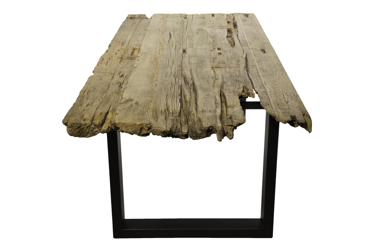 Trunk Dining Table in Iron / Natural Heavily Distressed-Olde Door Company-Blue Hand Home