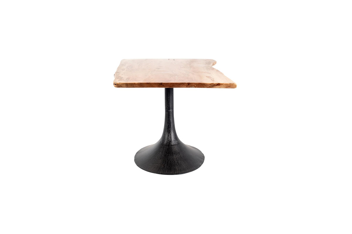 Delaware Live Edge Birdseye Maple Dining Table With Megan Base-Olde Door Company-Blue Hand Home