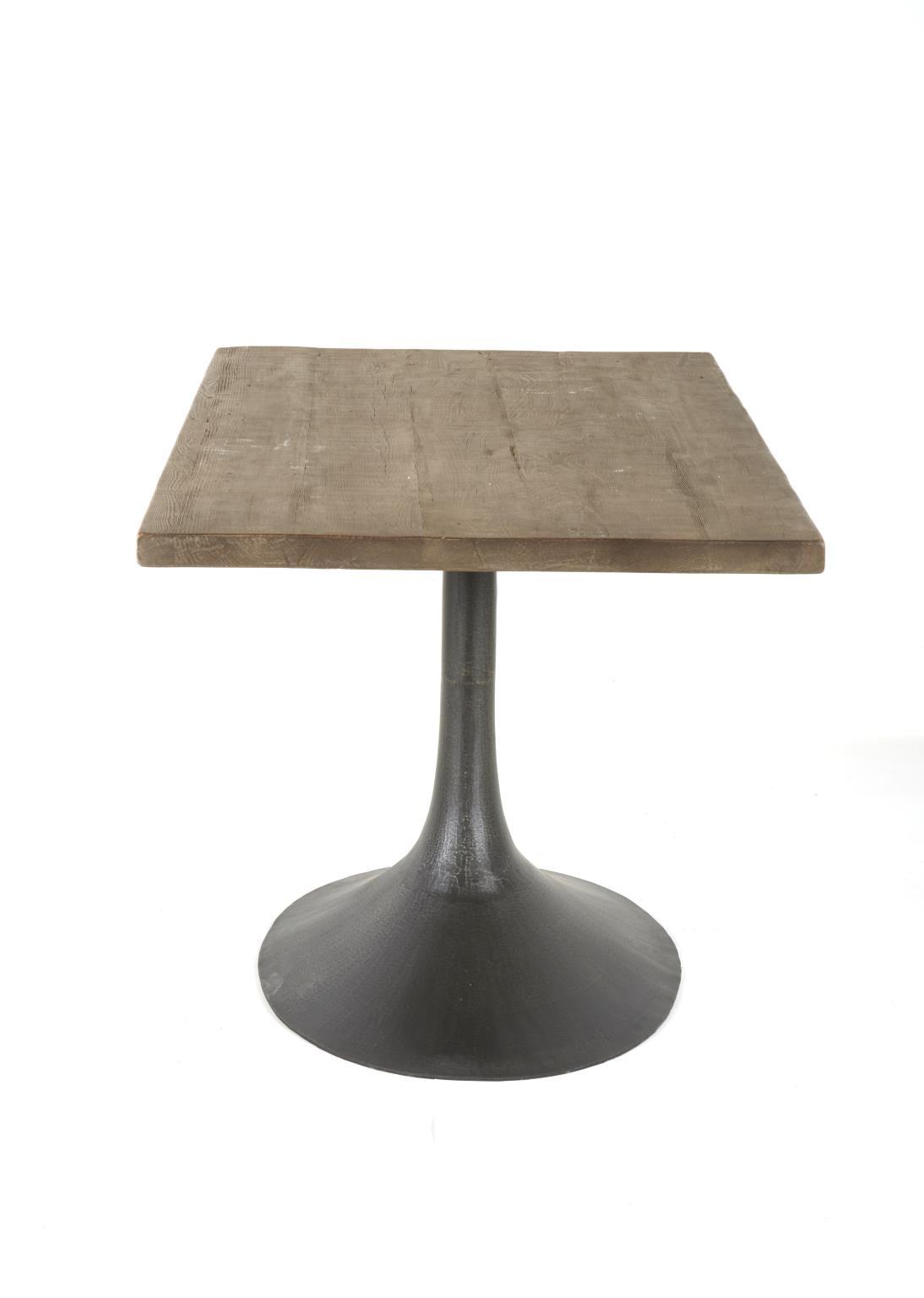 Megan Rect Dining Table in Medium Grey / Iron Base-Olde Door Company-Blue Hand Home