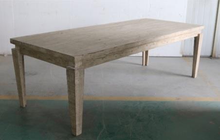 Soho Dining Table in White Washed-Olde Door Company-Blue Hand Home