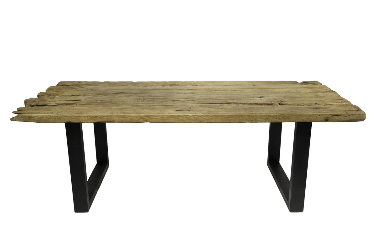 Trunk Dining Table in Iron / Natural Heavily Distressed-Olde Door Company-Blue Hand Home
