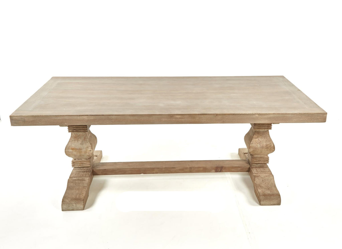 Emma Dining Table in Medium Grey-Olde Door Company-Blue Hand Home