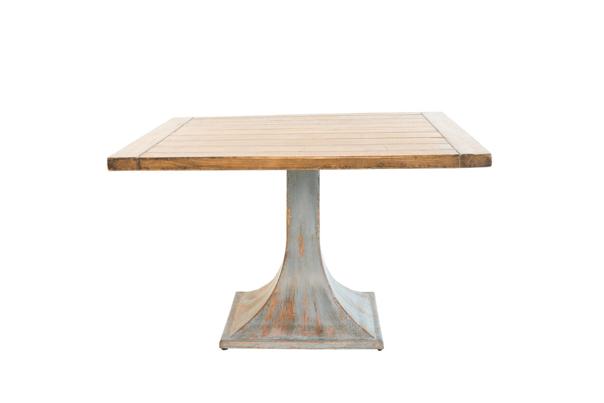 Jack Dining Table in Antique Painted Base / Antique Natural Top-Olde Door Company-Blue Hand Home