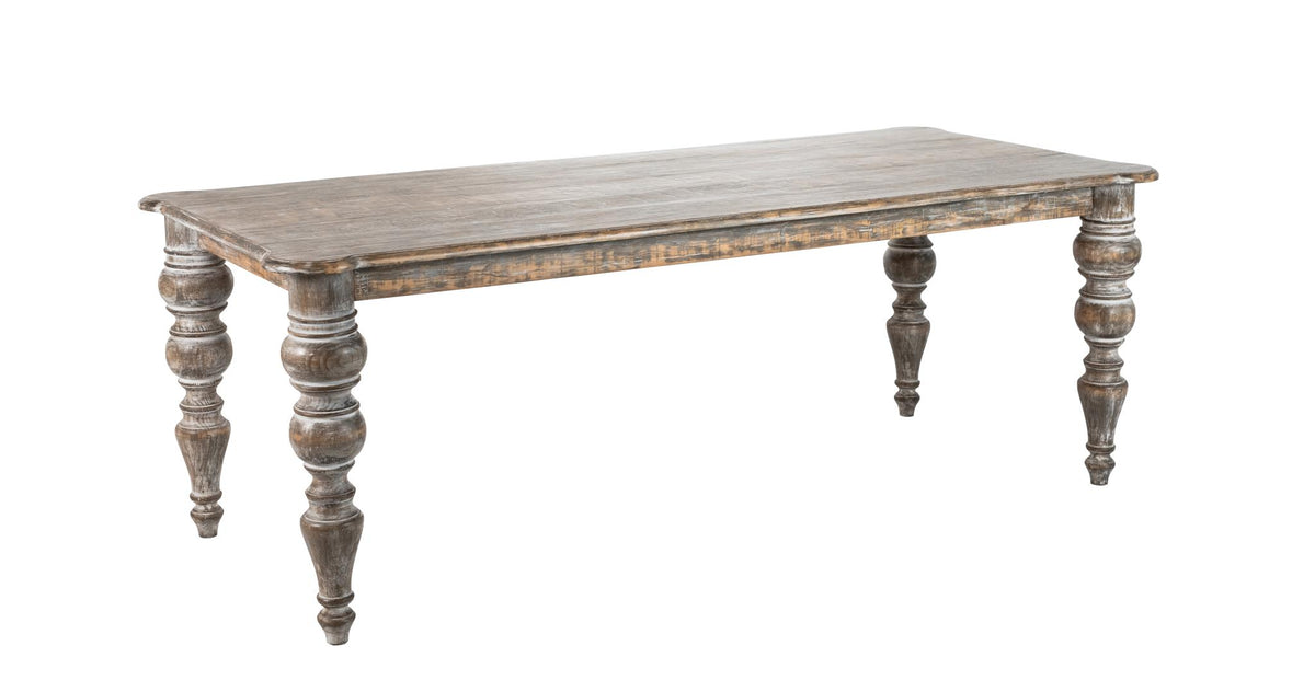 Kaia Dining Table in Grey Black-Olde Door Company-Blue Hand Home