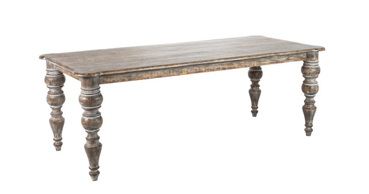 Kaia Dining Table in Grey Black-Olde Door Company-Blue Hand Home