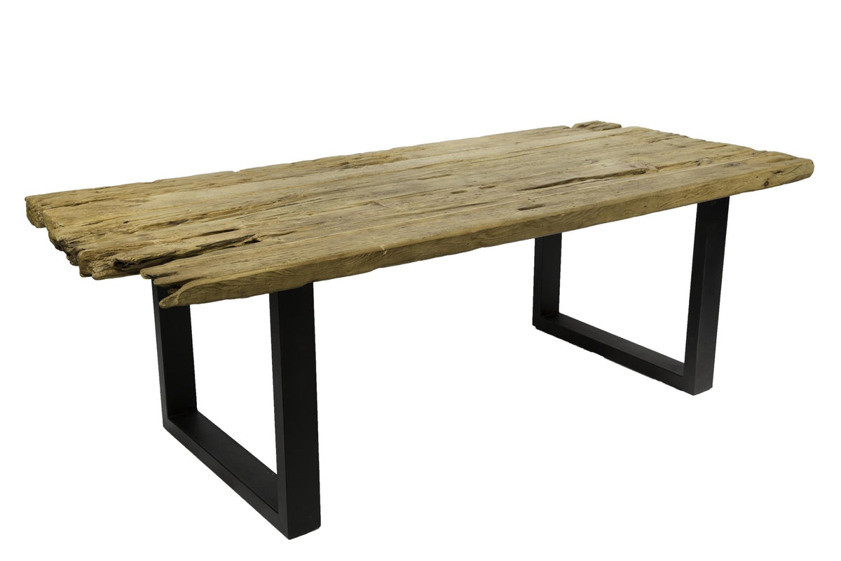 Trunk Dining Table in Iron / Natural Heavily Distressed-Olde Door Company-Blue Hand Home