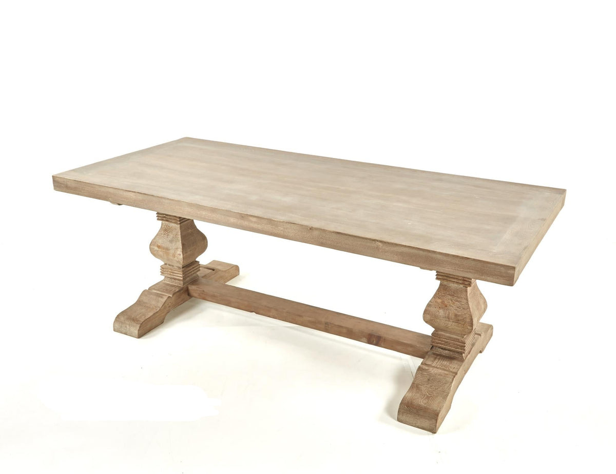 Emma Dining Table in Medium Grey-Olde Door Company-Blue Hand Home