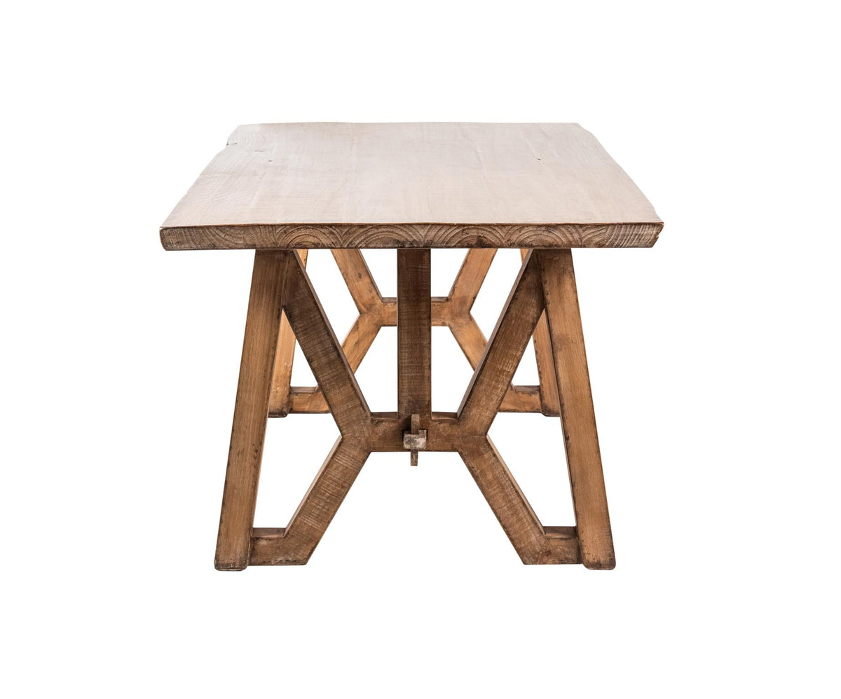 Gideon Dining Table in Antique Natural-Olde Door Company-Blue Hand Home