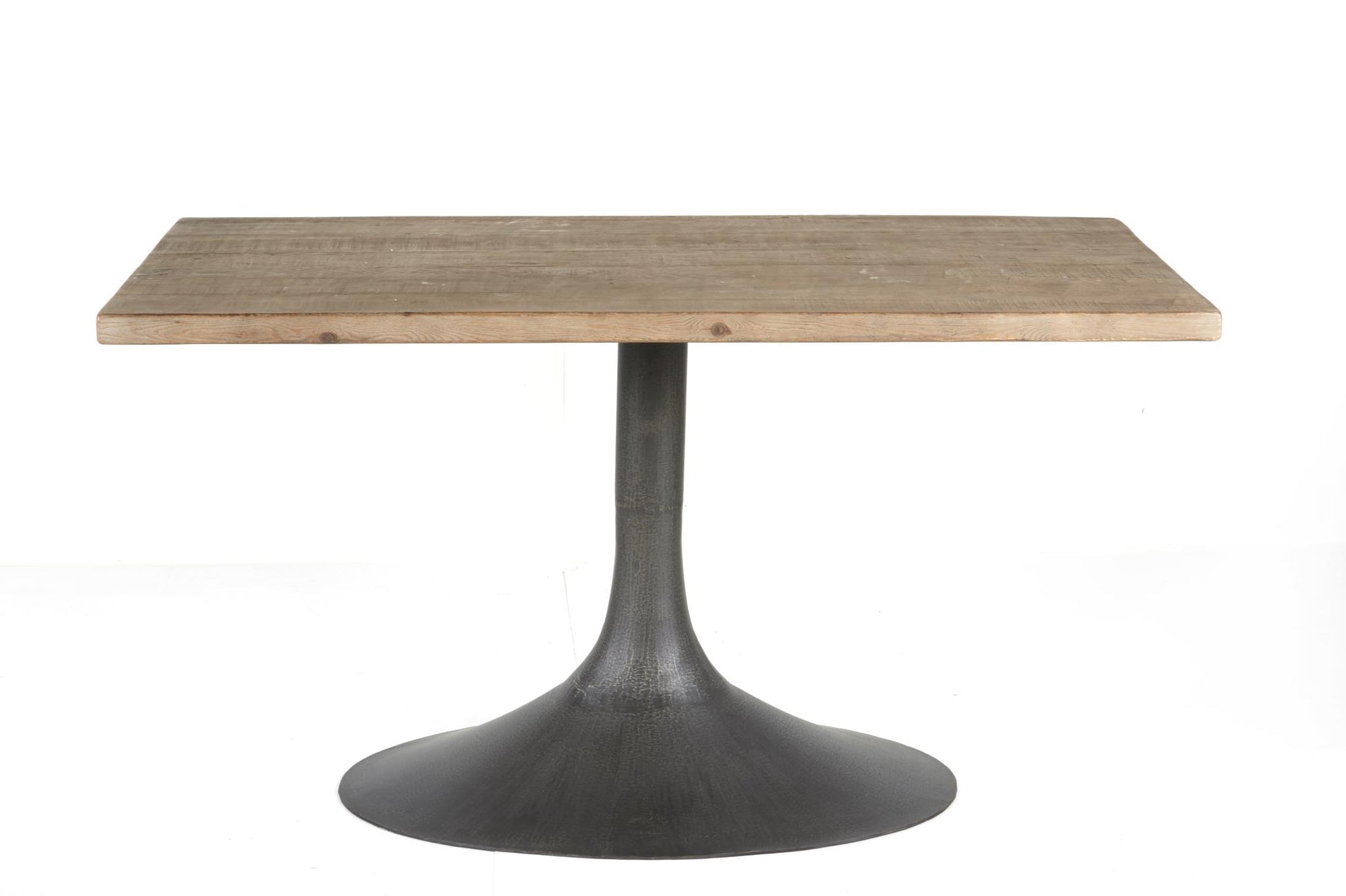 Megan Rect Dining Table in Medium Grey / Iron Base-Olde Door Company-Blue Hand Home