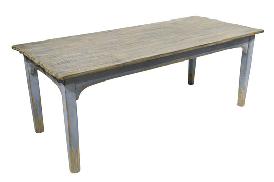 Amelia Dining Table in Antique Blue Top & Distressed Light Blue Base-Olde Door Company-Blue Hand Home