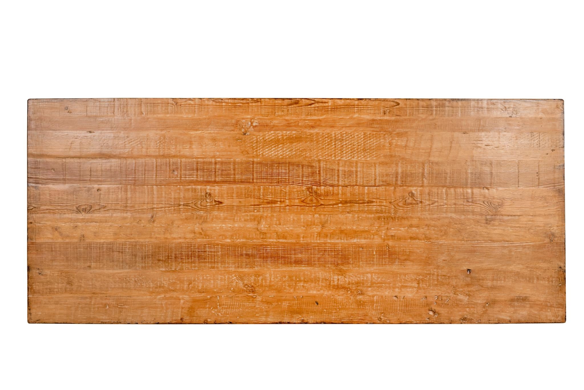 Adrian Dining Table in Antique Natural / Iron-Olde Door Company-Blue Hand Home