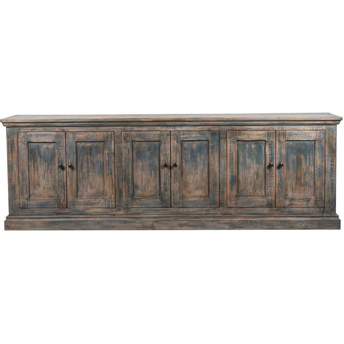 Mimi Long 6 Door Cabinet Antique Blue-Olde Door Company-Blue Hand Home
