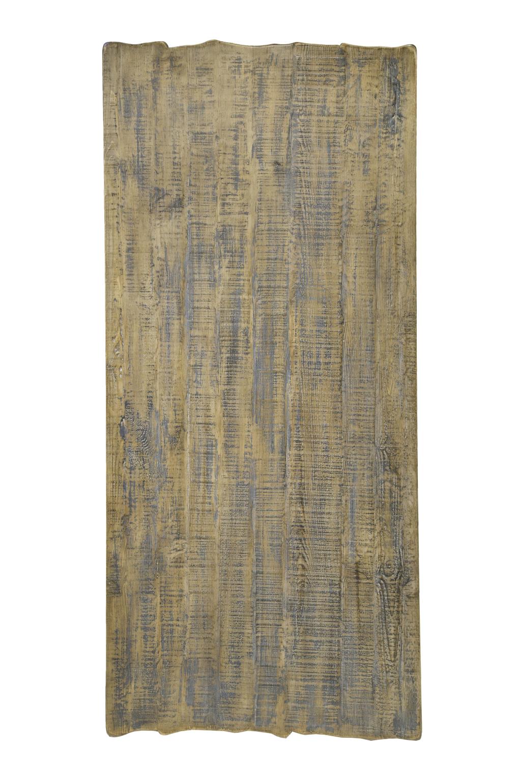 Amelia Dining Table in Antique Blue Top &amp; Distressed Light Blue Base-Olde Door Company-Blue Hand Home