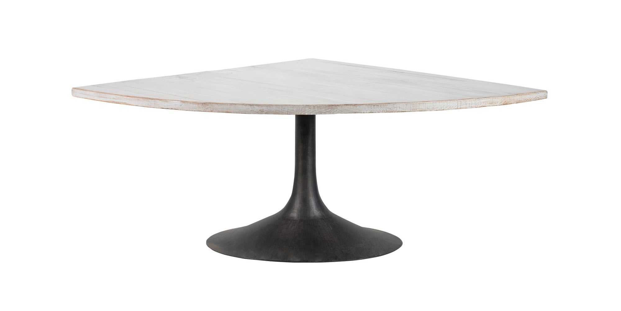 Megan Quarter Round Dining Table in Antique Shiny Grey-Olde Door Company-Blue Hand Home