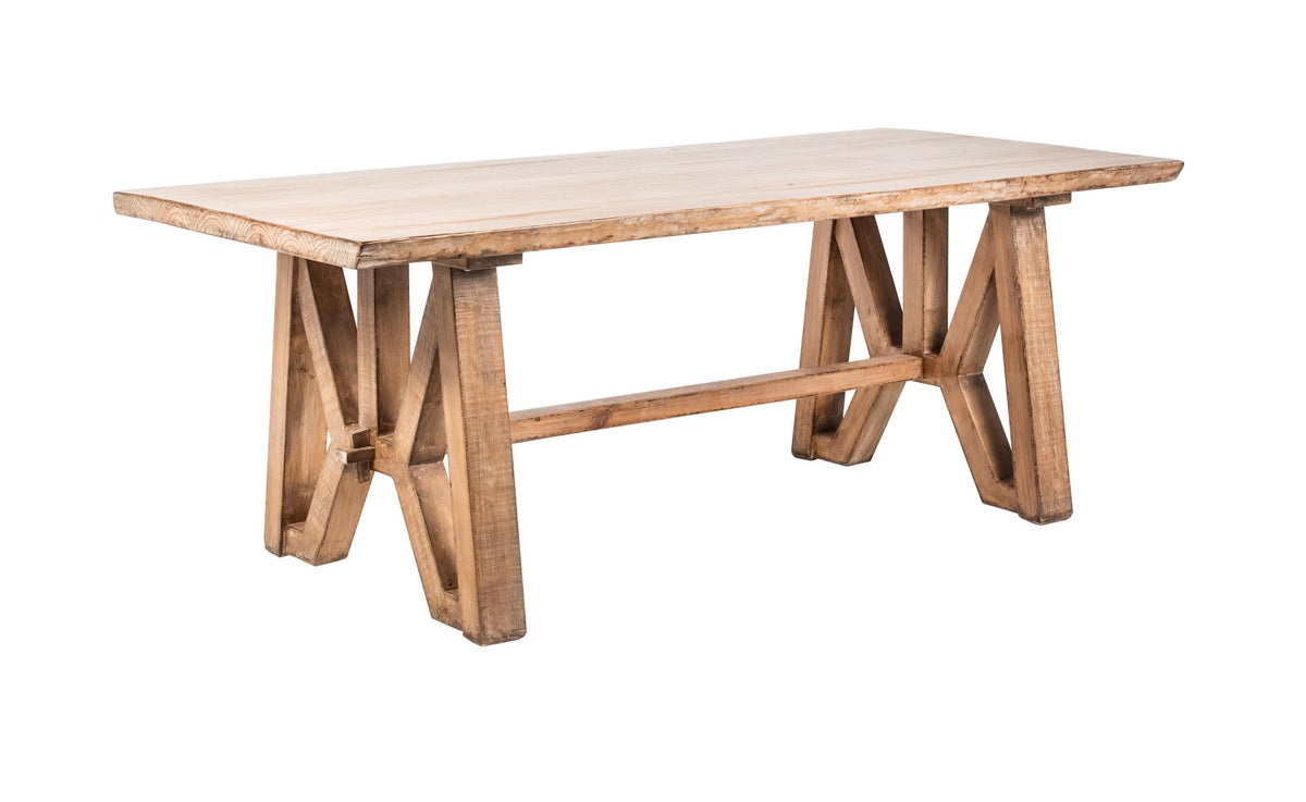 Gideon Dining Table in Antique Natural-Olde Door Company-Blue Hand Home