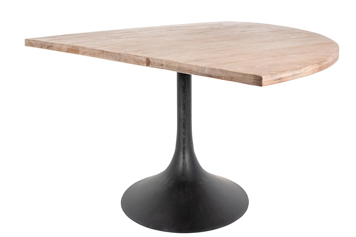 Megan Quarter Round Dining Table in Medium Grey-Olde Door Company-Blue Hand Home