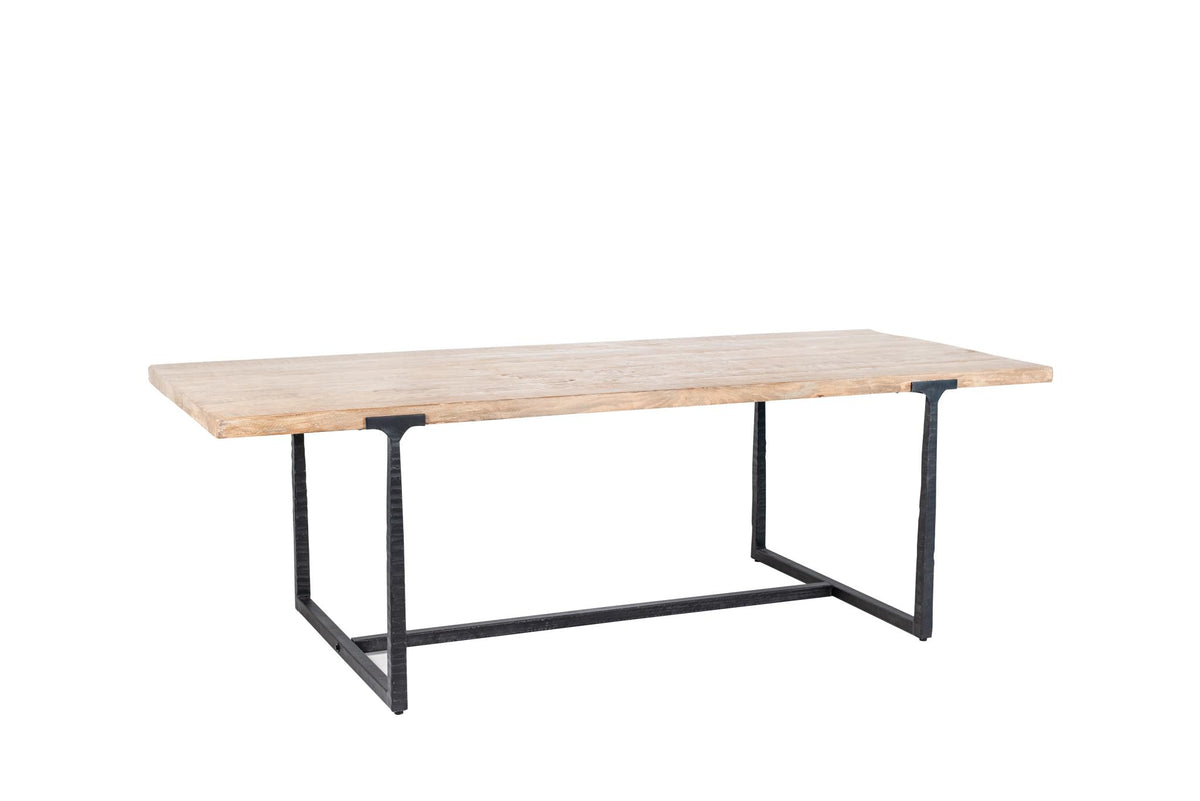 Evie Rect Dining Table In Iron / Natural Grey-Olde Door Company-Blue Hand Home