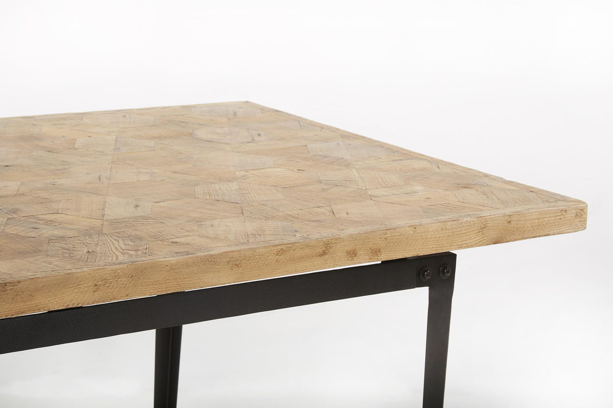 Rubiks II Dining Table in Natural Pine/Iron-Olde Door Company-Blue Hand Home