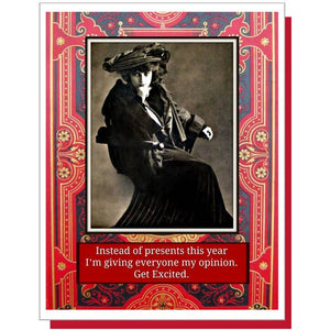 5.5x4.25" Greeting Card-Ümlaut Brooklyn-Blue Hand Home